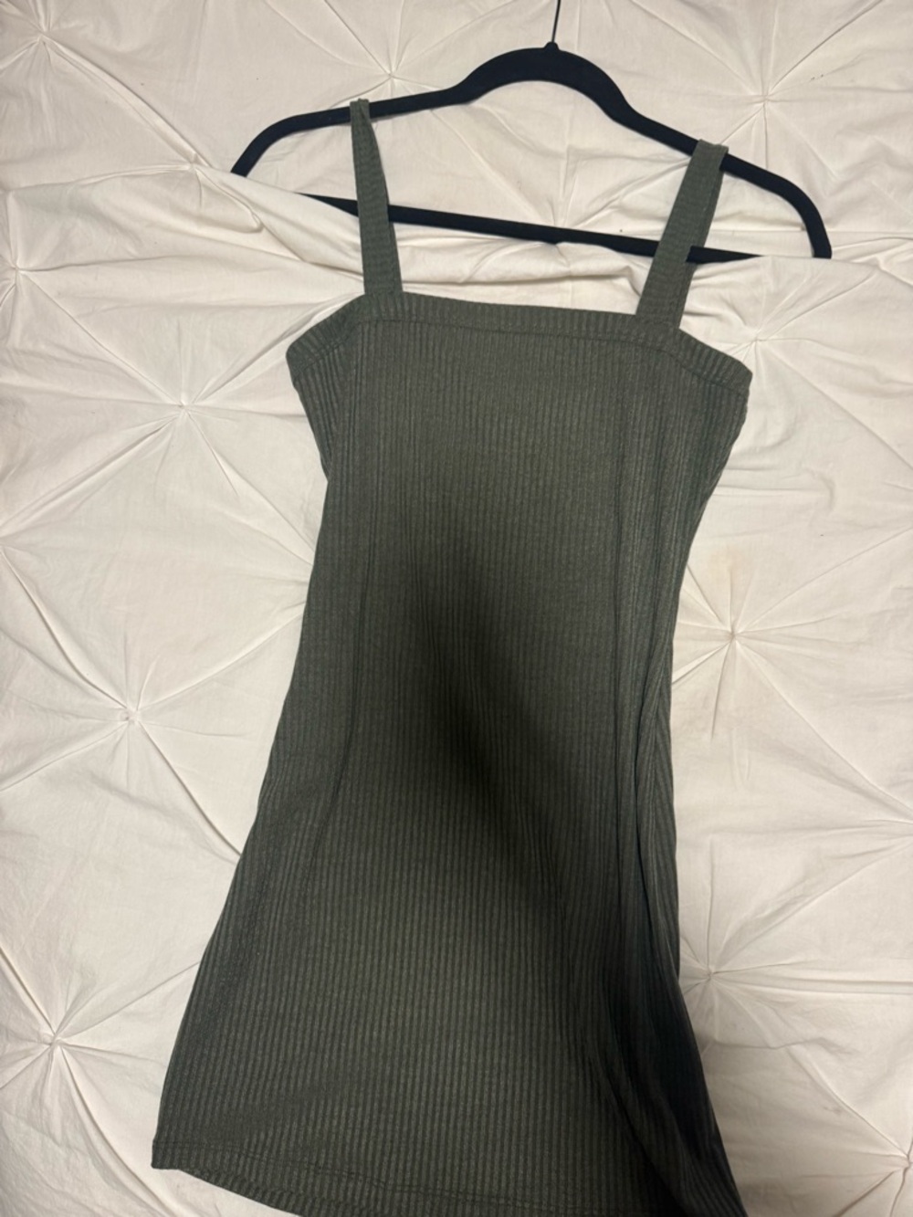 Lovers + Friends Olive Ribbed Square-Back Mini Dress - Picture 5 of 5